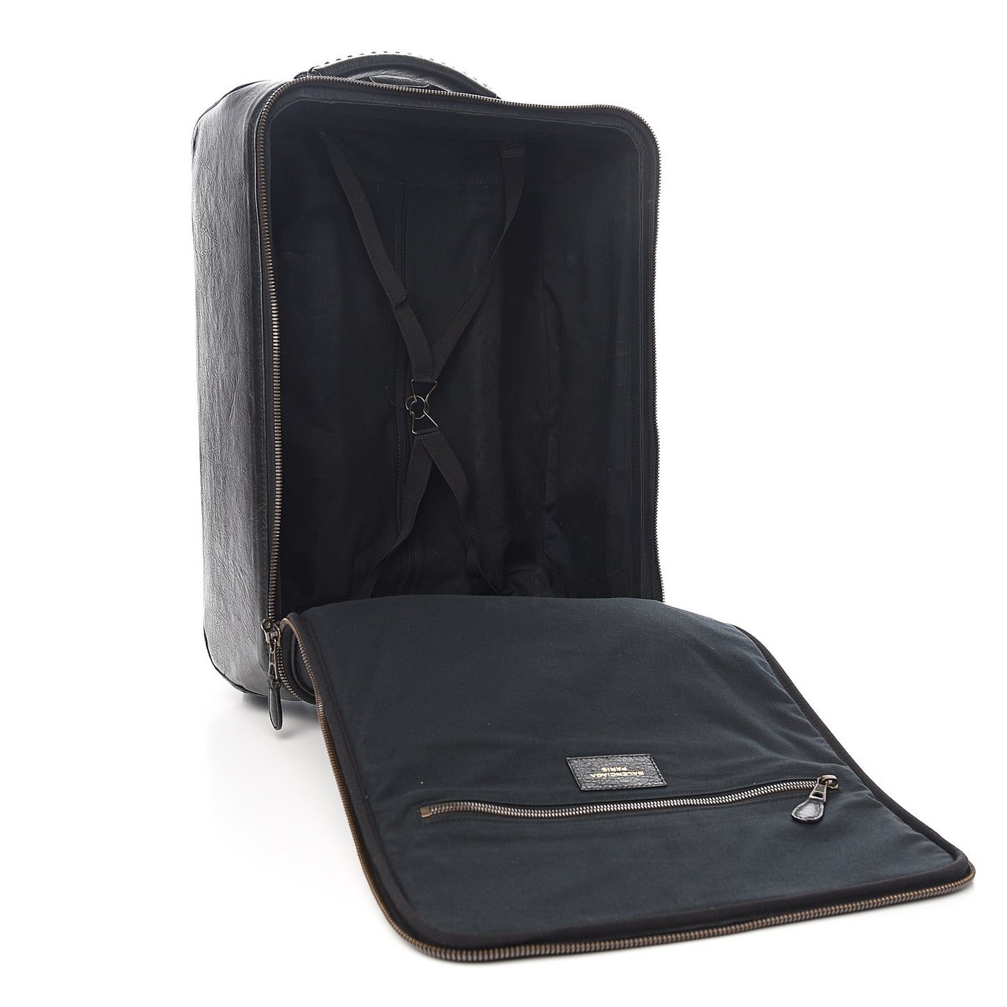 Agneau Classic Hardware Voyage Carry On Trolley Black