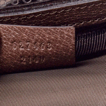 Gucci GG Supreme Monogram Textured Calfskin Web Ophidia Vanity Cosmetic Case Beige Ebony New Acero 7 of 12