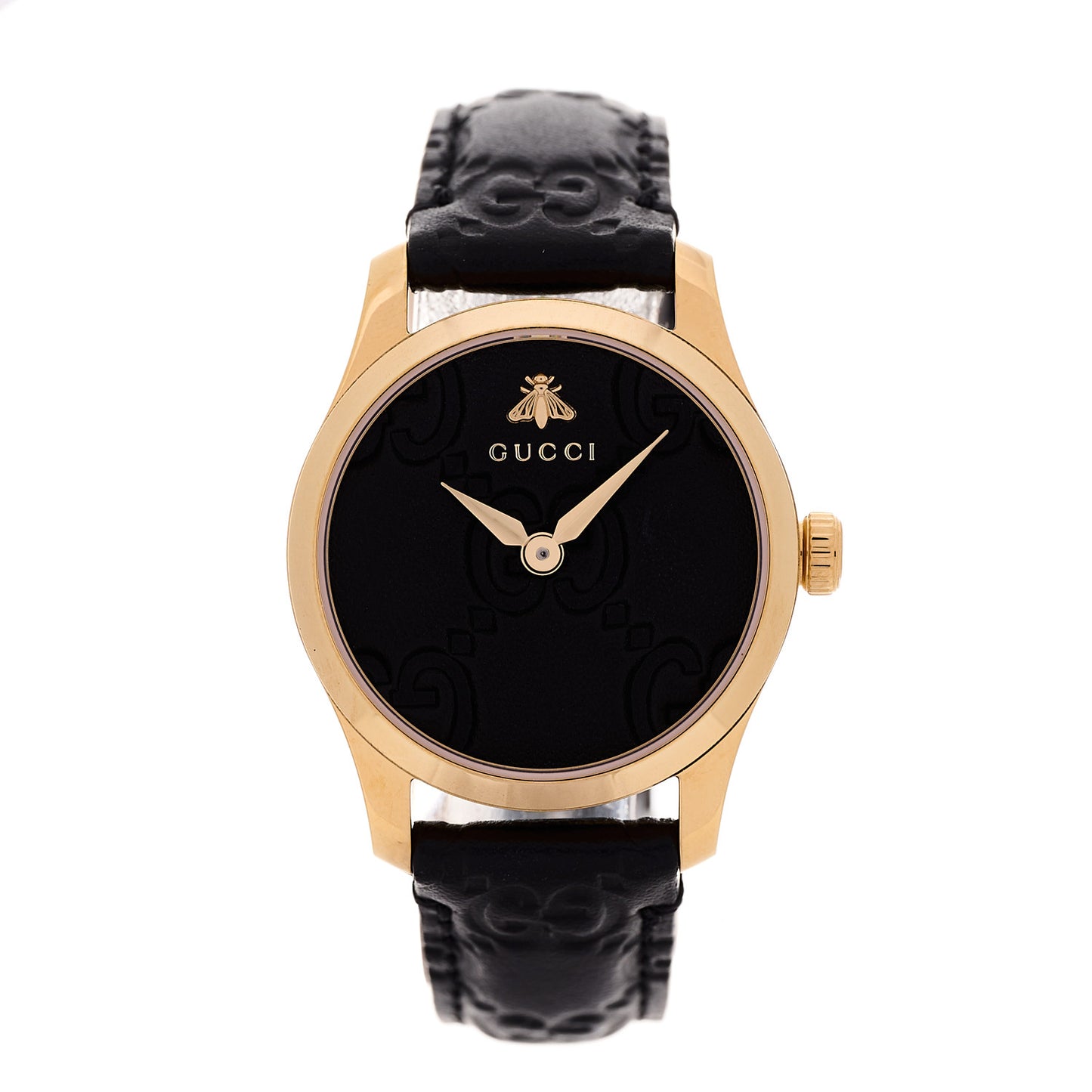 Stainless Steel Calfskin 27mm G-Timeless Quartz Watch Black