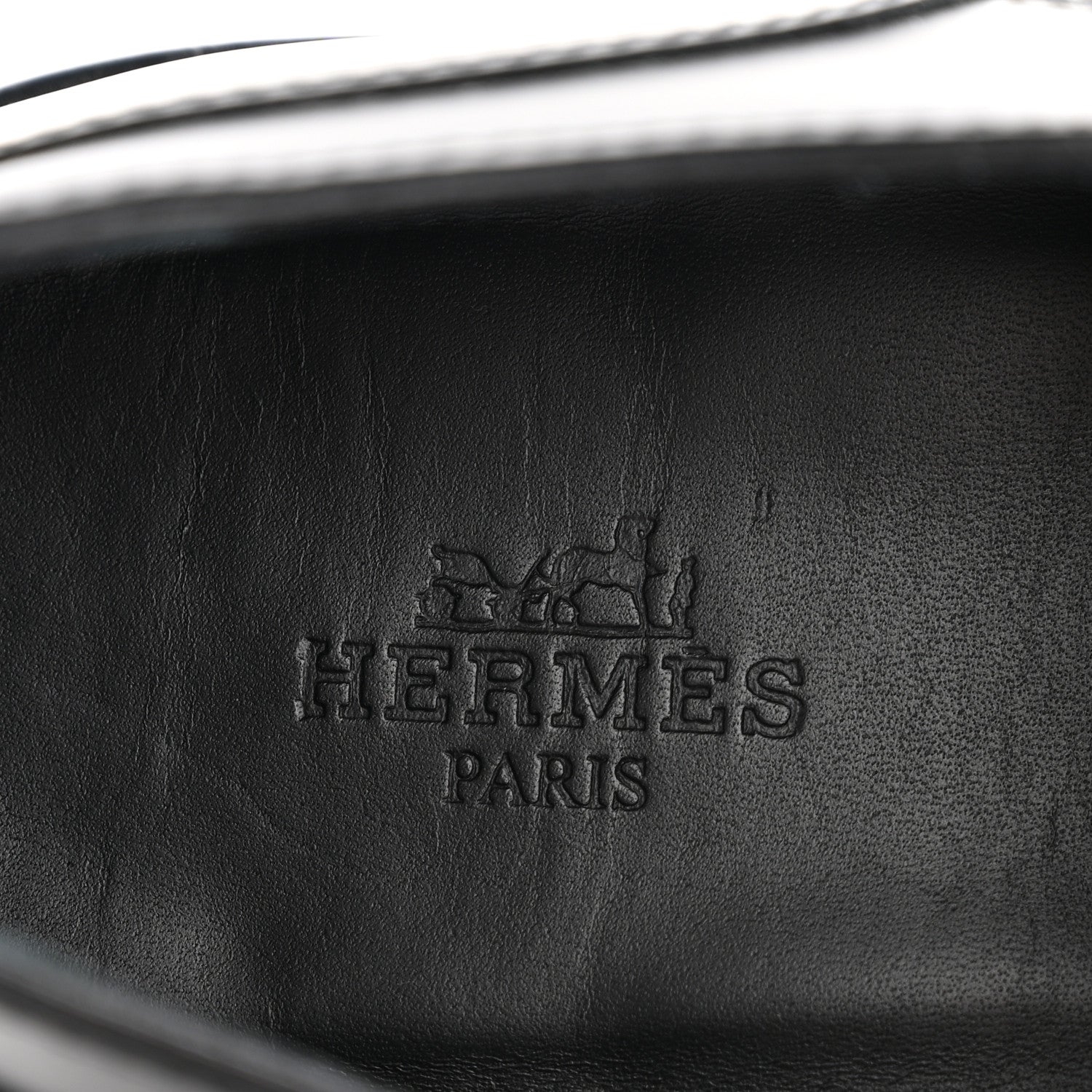 Hermes Glossed Calfskin First Oxford 37 Black 15 of 22