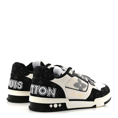 Louis Vuitton Denim Mens LV Calfskin Mesh Skate Sneaker 8 Black 4 of 9