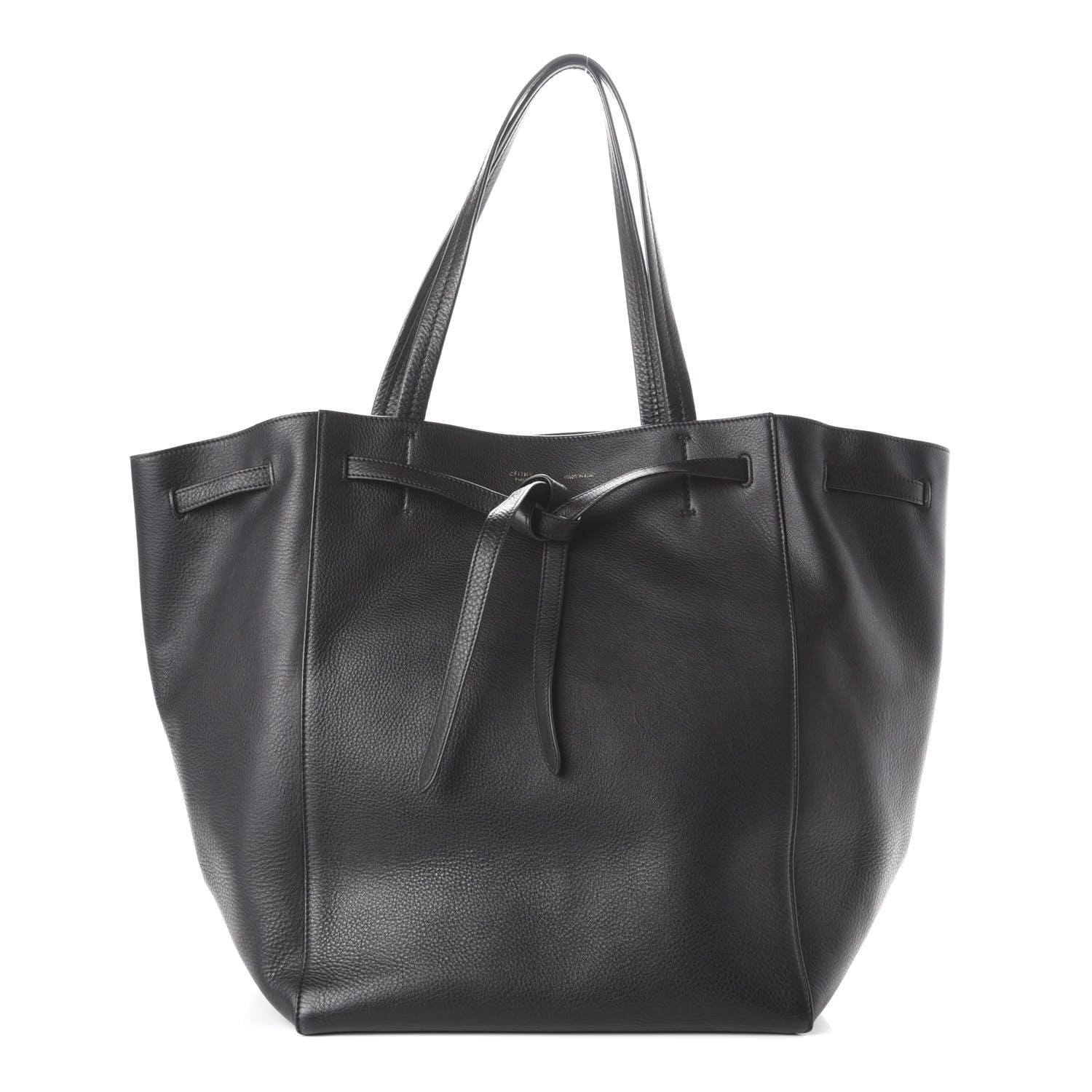 Celine Soft Grained Calfskin Medium Belt Cabas Phantom Black 1 of 10