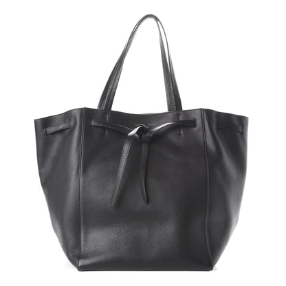 Celine Soft Grained Calfskin Medium Belt Cabas Phantom Black 1 of 10