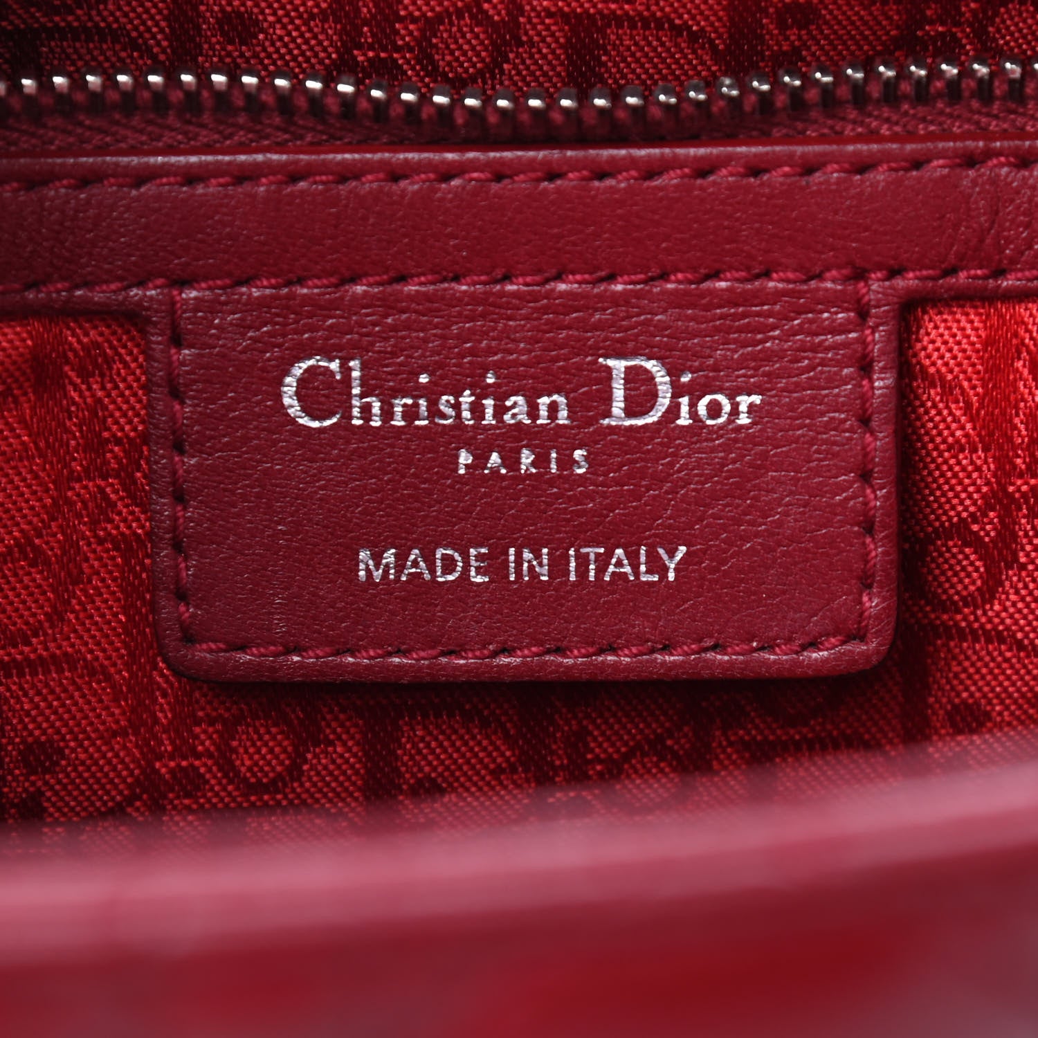 Christian Dior Lambskin Cannage Medium Lady Dior Red 7 of 8