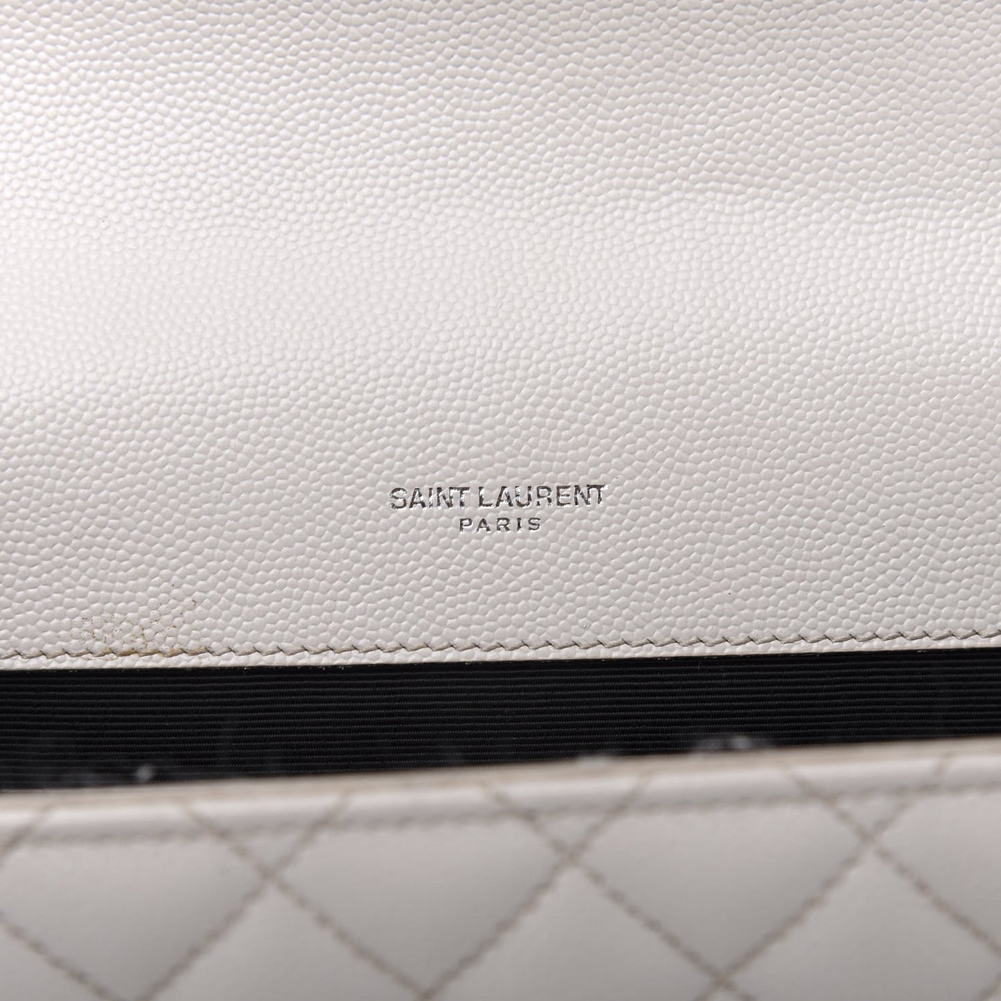 Grain De Poudre Textured Mixed Matelasse Medium Triquilt Monogram Satchel Porcellana