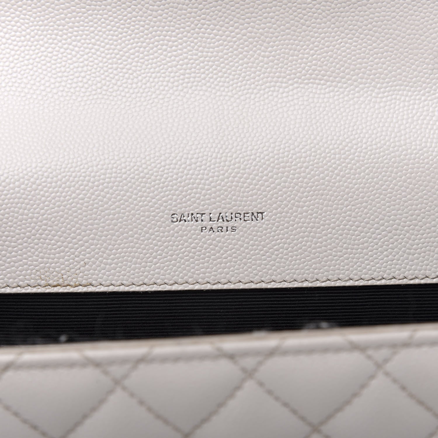 Saint Laurent Grain De Poudre Textured Mixed Matelasse Medium Triquilt Monogram Satchel Porcellana 9 of 13