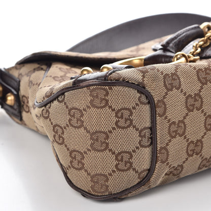 Gucci Monogram Horsebit Chain Flap Shoulder Bag Brown 11 of 12