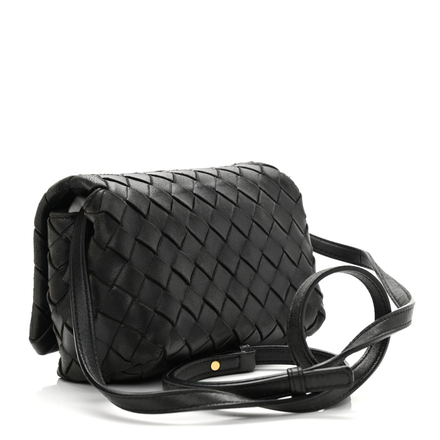 Nappa Intrecciato Mini Crossbody Bag Black