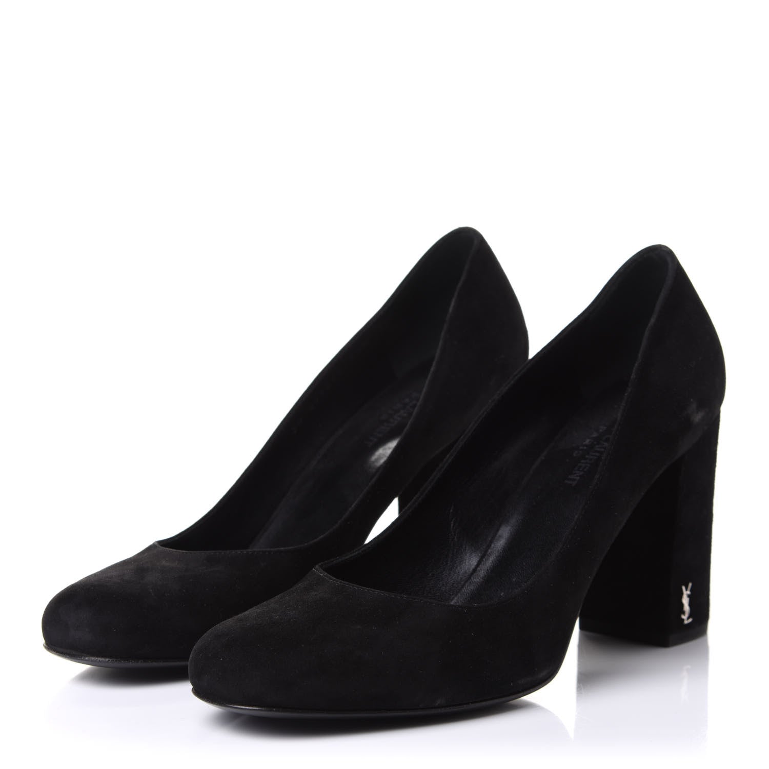 Saint Laurent Kid Scamosciato Babies 90 Pumps 40.5 Black 3 of 9