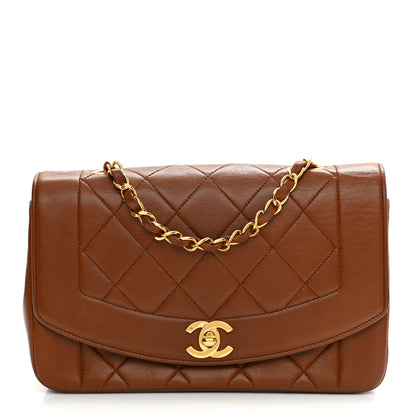 Chanel Lambskin Quilted Small Single Flap Brown 1 of 13