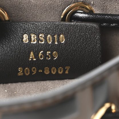 Fendi Vitello Liberty F is Fendi Bi-Color FF 1974 Embossed Mini Mon Tresor Bucket Bag Maya Black 7 of 10