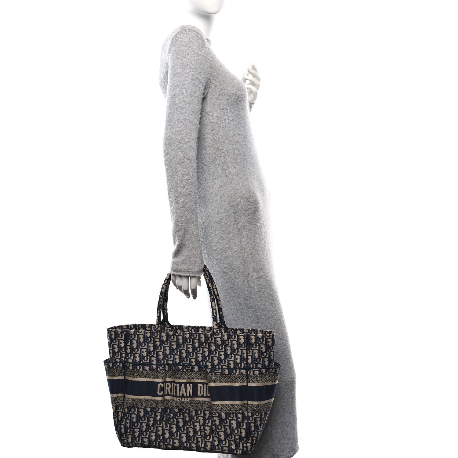 Christian Dior Oblique Catherine Tote Blue 2 of 10