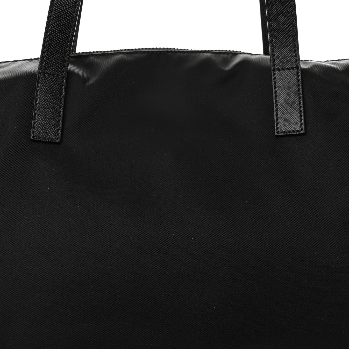 Tessuto Nylon Saffiano Shopping Tote Black