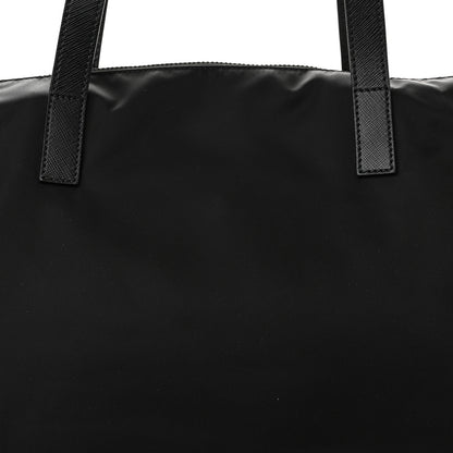 Prada Tessuto Nylon Saffiano Shopping Tote Black 7 of 9
