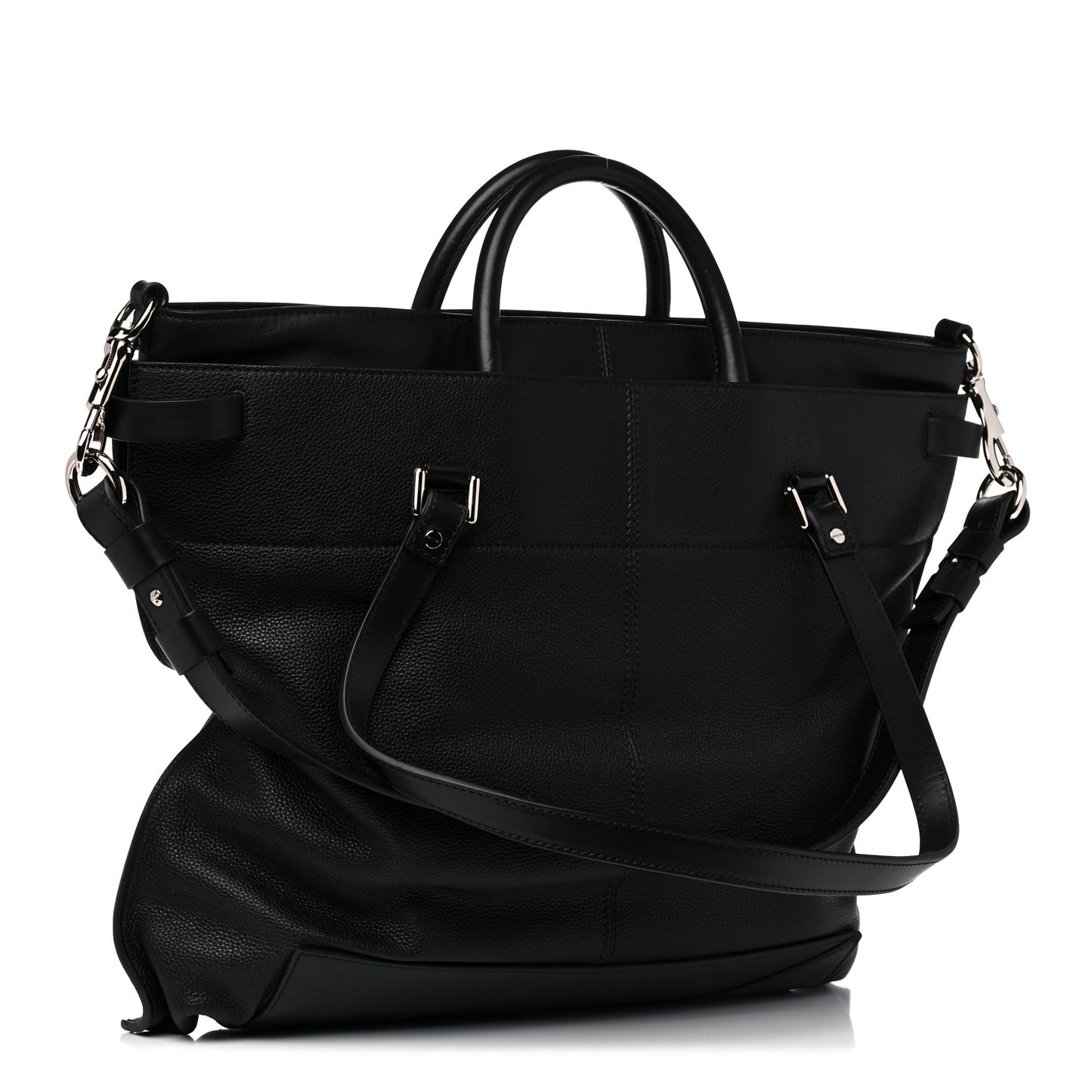 Calfskin Large PS19 Satchel Black