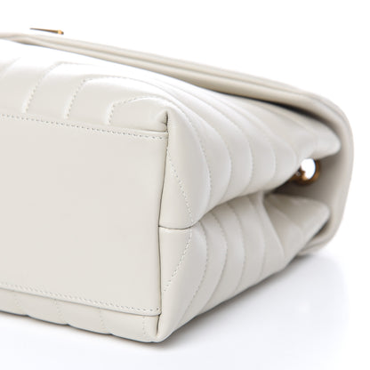 Saint Laurent Calfskin Y Quilted Monogram Medium Loulou Chain Satchel Crema Soft 10 of 10