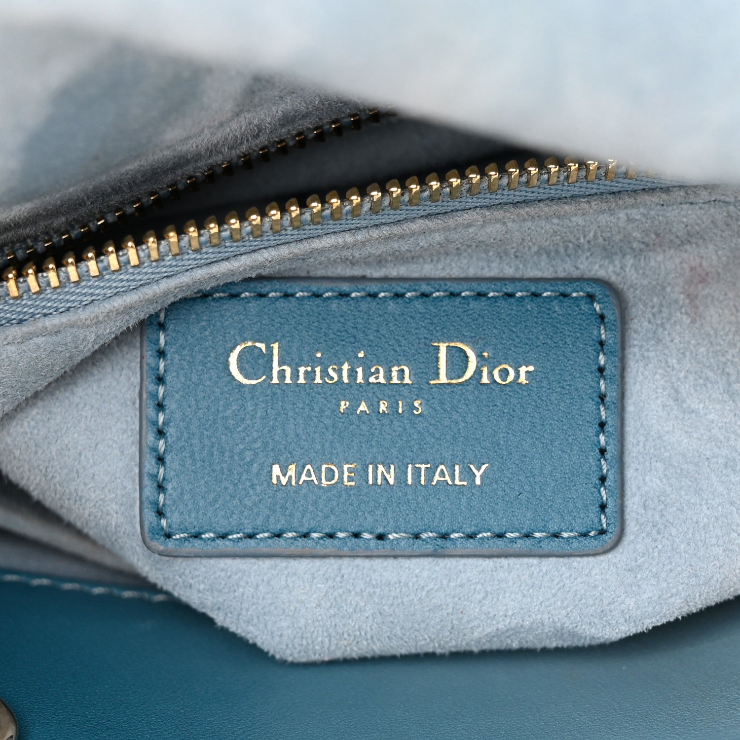 Christian Dior Lambskin Cannage Gradient Small My Lady Dior Denim Blue 6 of 12