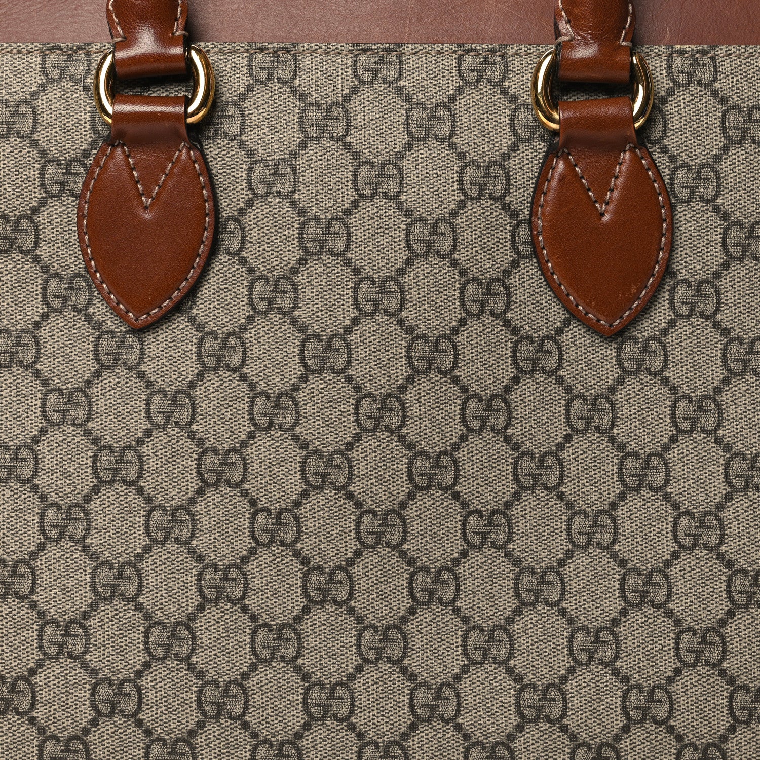 Gucci GG Supreme Monogram Small Zip Top Tote Beige Tuscany 8 of 15