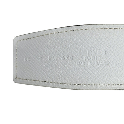 Hermes Epsom 32mm Royal Belt 80 Black White 3 of 5
