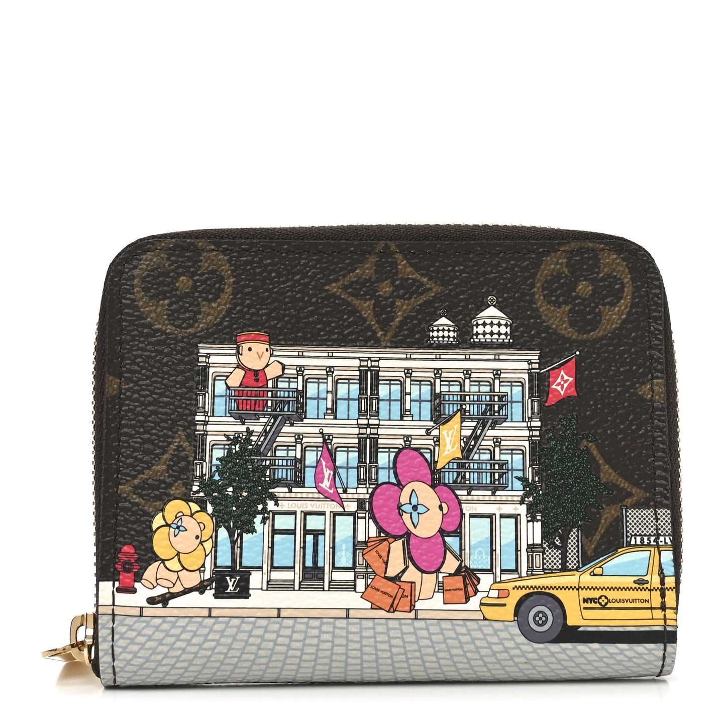 Monogram 2022 Christmas Animation New York Soho Zippy Coin Purse Yellow