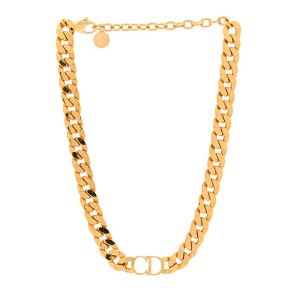 Christian Dior Metal Danseuse Etoile Chain Choker Necklace Gold 3 of 5