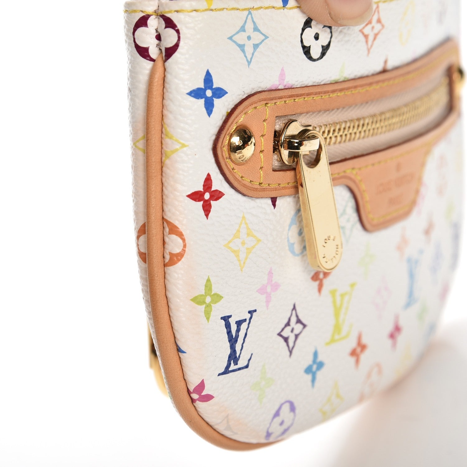 Louis Vuitton Monogram Multicolor Pochette Plate MM White 5 of 7