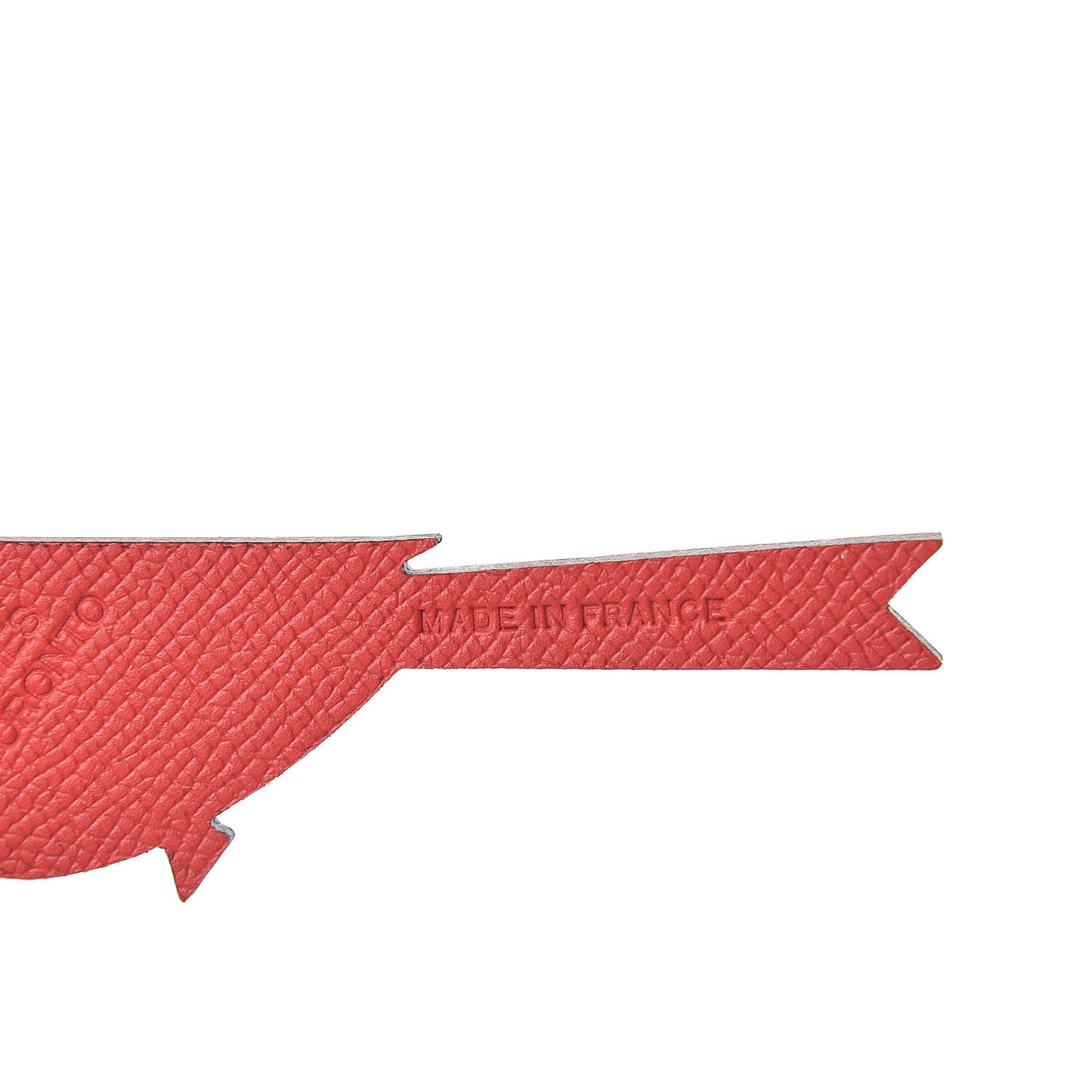 Togo Epsom Petit H Bird Bag Charm GM Rouge De Coeur