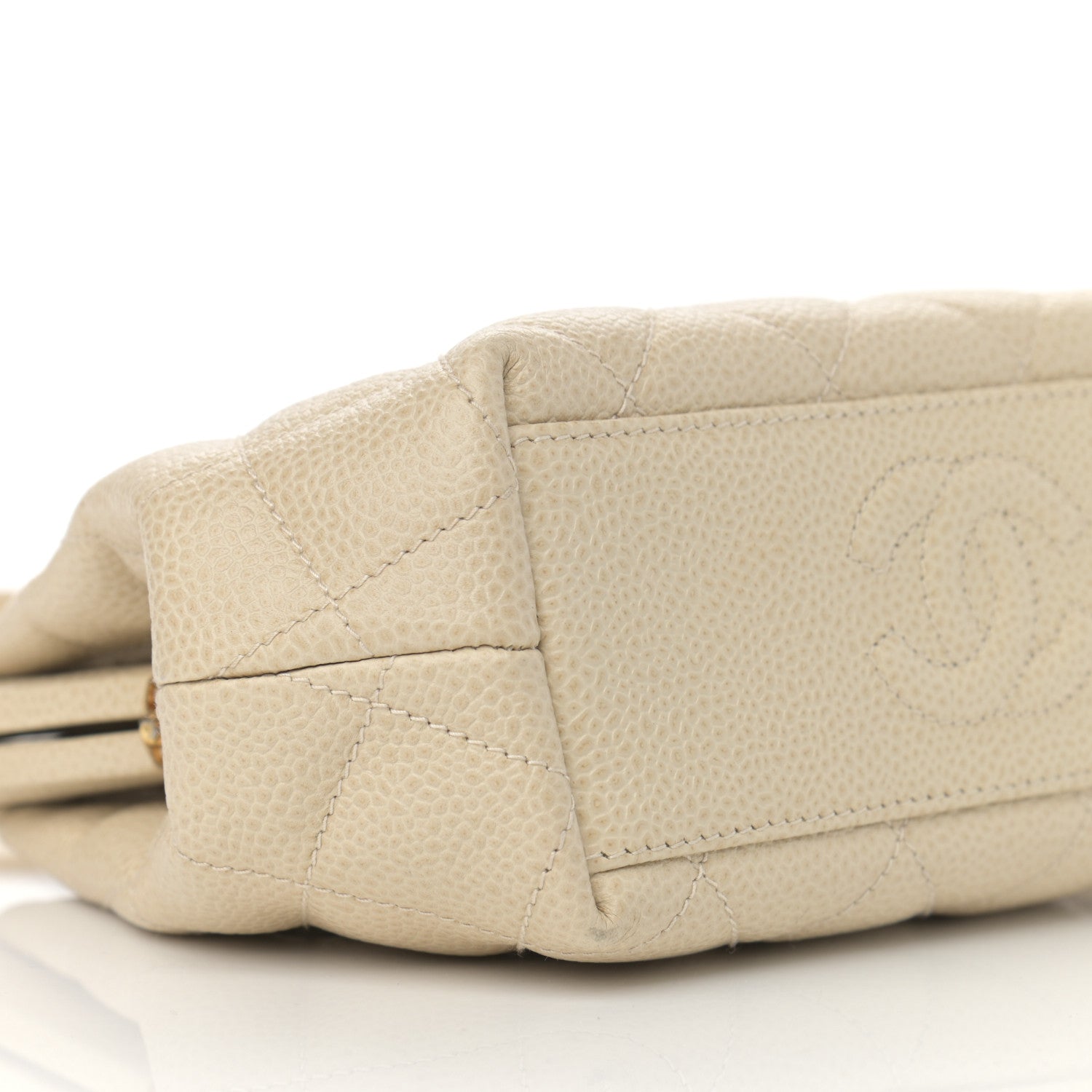 Chanel Caviar Quilted Frame Evening Bag Beige 5 of 14