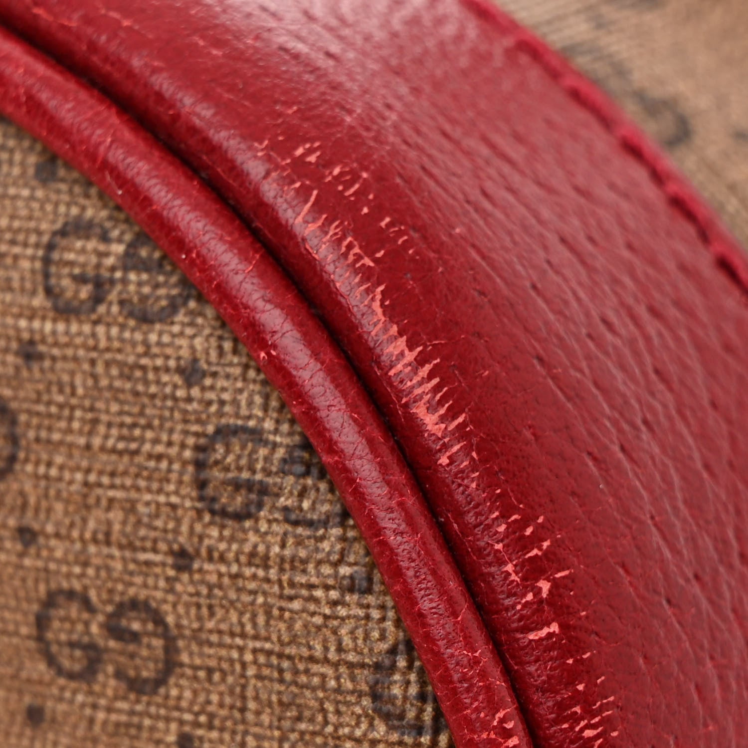Gucci X DORAEMON Vintage GG Supreme Monogram Small Bucket Bag Beige Cherry Red 13 of 13
