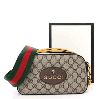 Gucci GG Supreme Monogram Web Neo Vintage Shoulder Bag Beige New Acero Crop 11 of 11