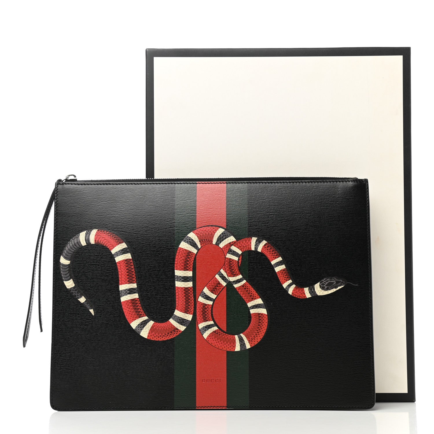 Gucci Calfskin Kingsnake Print Messenger Black 9 of 9