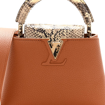 Louis Vuitton Taurillon Snakeskin Mini Capucines Caramel 6 of 9