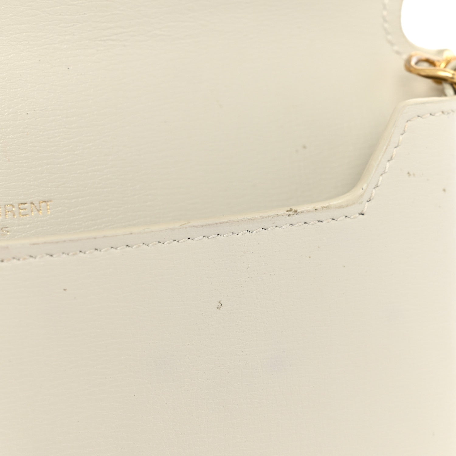 Saint Laurent Smooth Calfskin Monogram Phone Holder Crossbody Crema Soft 8 of 15