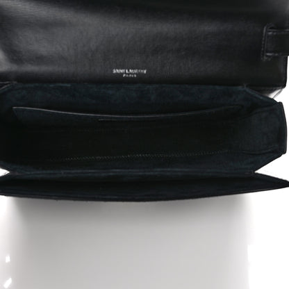 Saint Laurent Smooth Calfskin Suede Medium Bellechasse Black 5 of 8