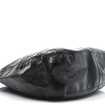 Fendi Crinkled Calfskin Baguette Shoulder Bag Black 9 of 11