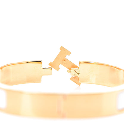 Hermes Enamel Narrow Clic Clac H Bracelet GM White 5 of 6