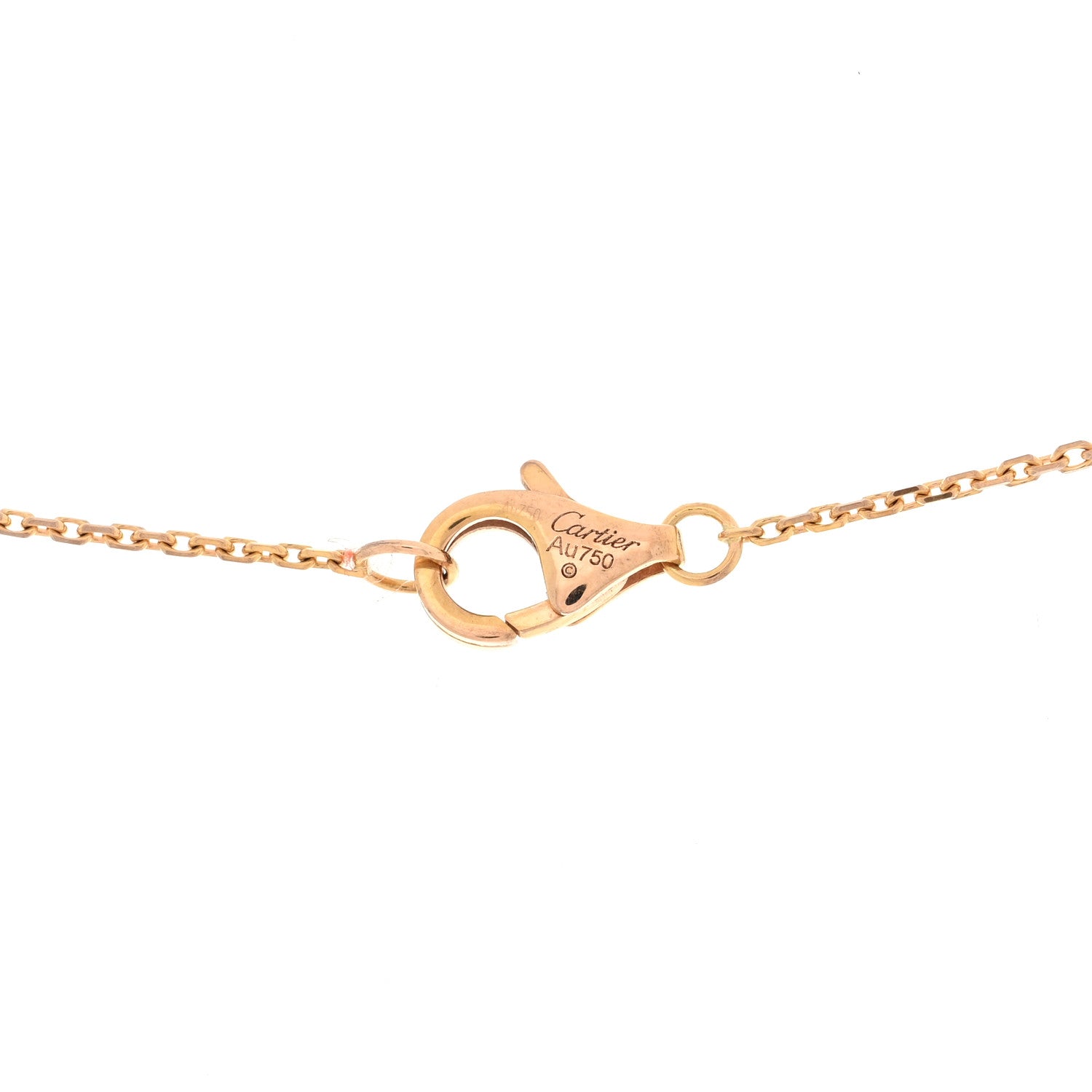 Cartier 18K Pink Yellow White Gold Diamond Trinity Pendant Necklace 4 of 4