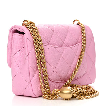 Chanel Caviar Quilted Mini Rectangular Sweetheart Flap Lilac 3 of 11
