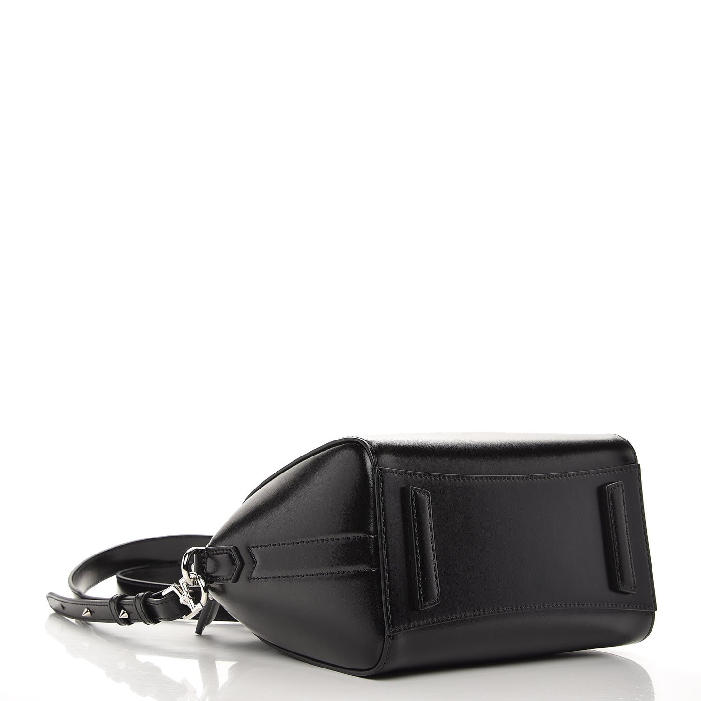 Shiny Lord Calfskin Mini Antigona Black