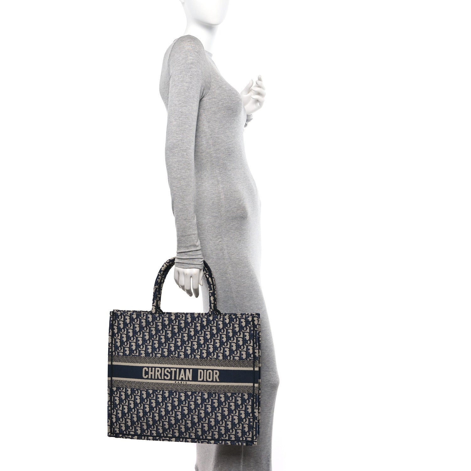 Christian Dior Oblique Large Book Tote Blue Multicolor 2 of 10