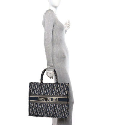 Christian Dior Oblique Large Book Tote Blue Multicolor 2 of 10