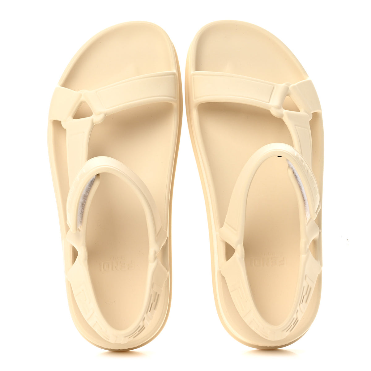 Fendi Rubber FF Sporty Hiker 25mm Sandals 38 Chalk 2 of 10