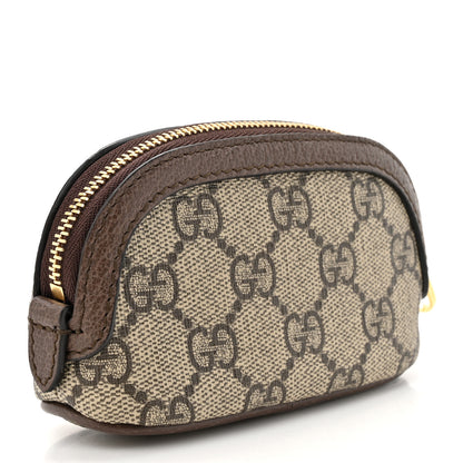 Gucci GG Supreme Monogram Web Ophidia Dome Key Pouch Beige New Acero 3 of 7