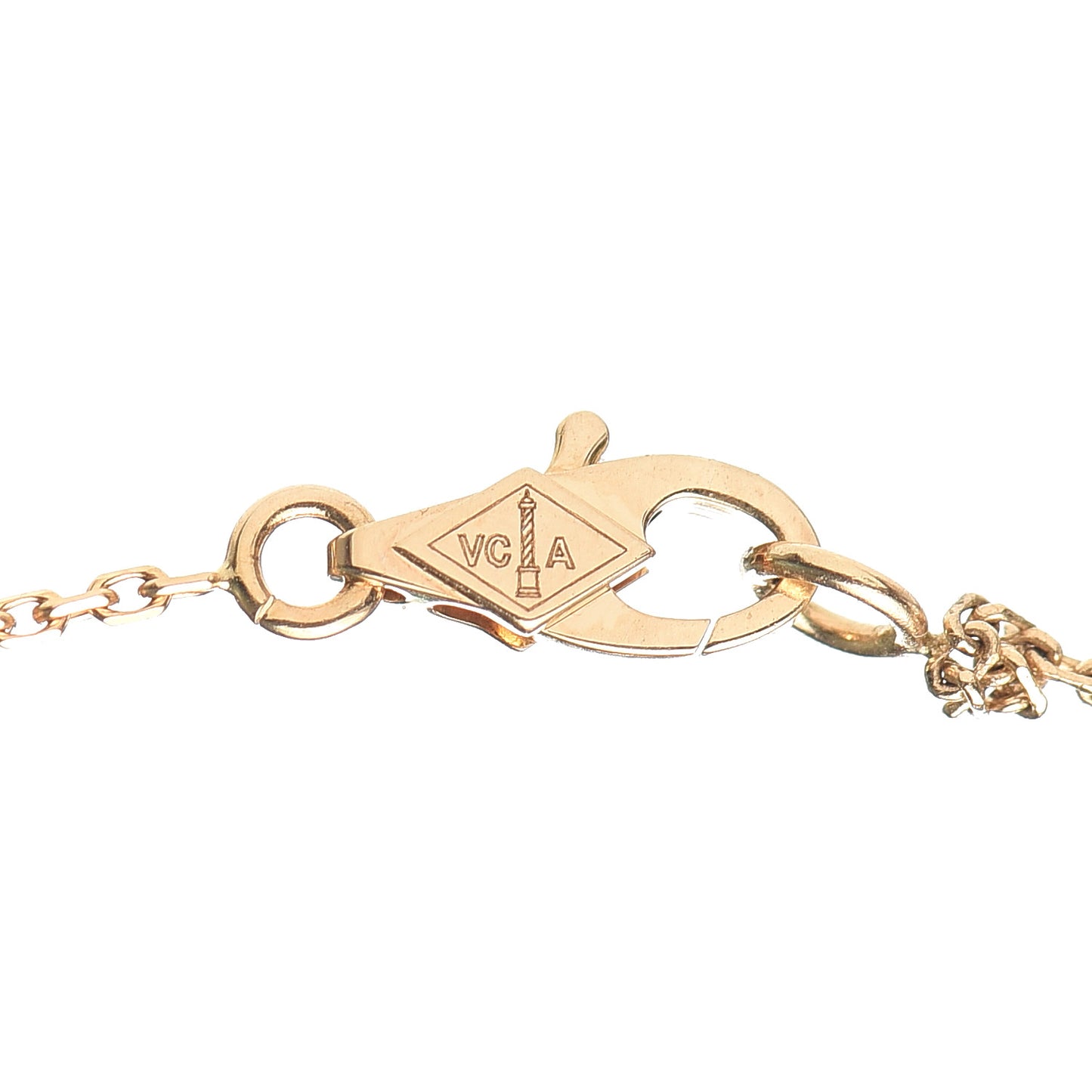 18K Yellow Gold Mother of Pearl Sweet Alhambra Pendant Necklace