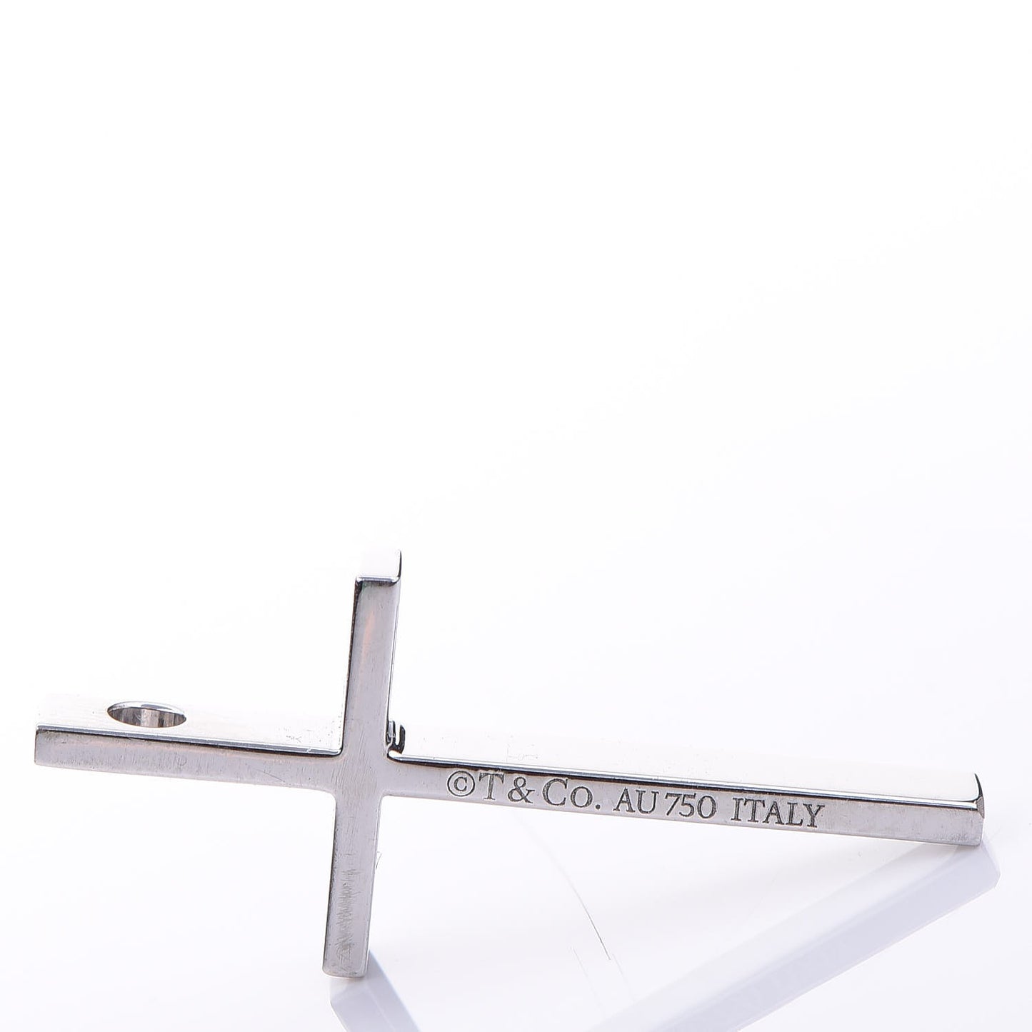 18K White Gold Metro Cross Pendant