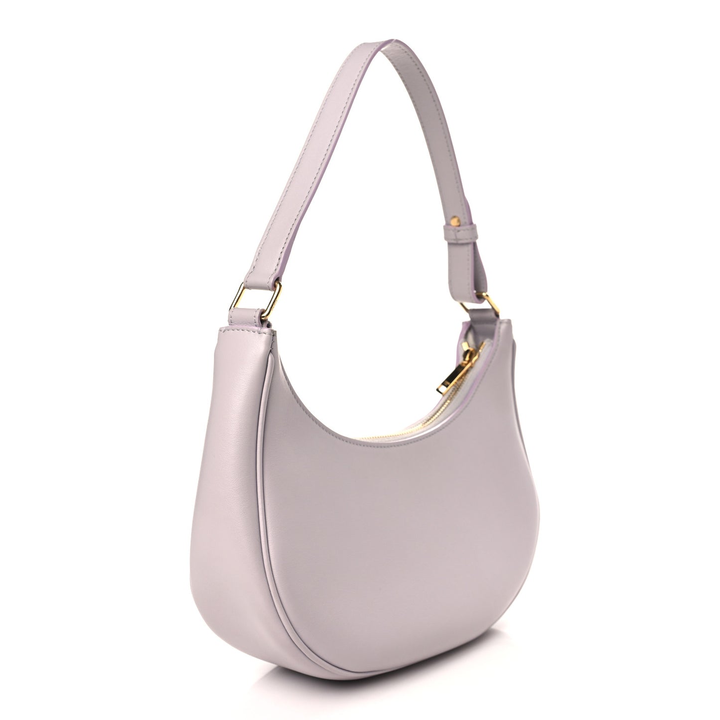 Smooth Calfskin Ava Shoulder Bag Lavender Grey