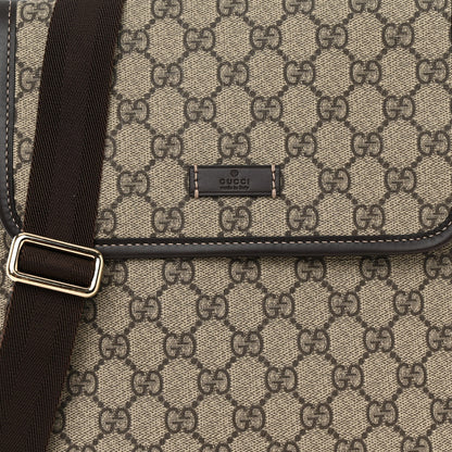 Gucci GG Plus Monogram Small Flap Messenger Bag Beige Dark Brown 8 of 10