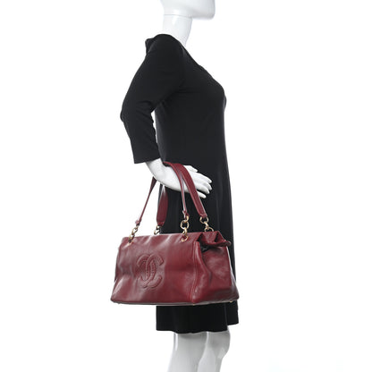 Chanel Calfskin CC Shoulder Bag Red 2 of 13
