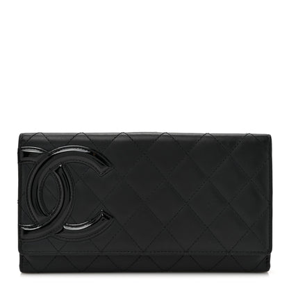 Chanel Calfskin Quilted Cambon Tri-Fold Wallet  Black 1 of 10