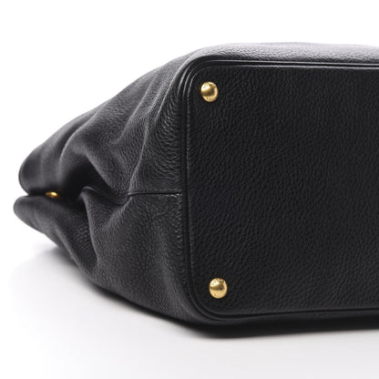 Prada Vitello Daino Tote Black 10 of 12